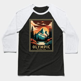 Retro Olympic National Park Baseball T-Shirt